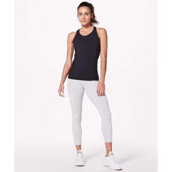 Lululemon Stash N Run Tank Black Women’s Size 4 Medium Support Tight Fit - Picture 2 of 11
